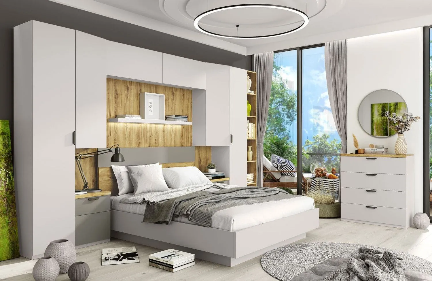 Custom furniture pieces arranged in elegant living room