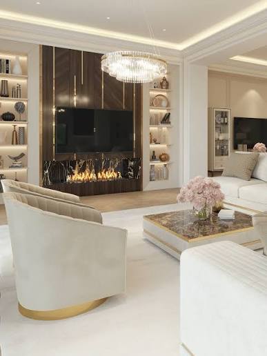 Luxury kitchen with marble countertops and custom cabinetry