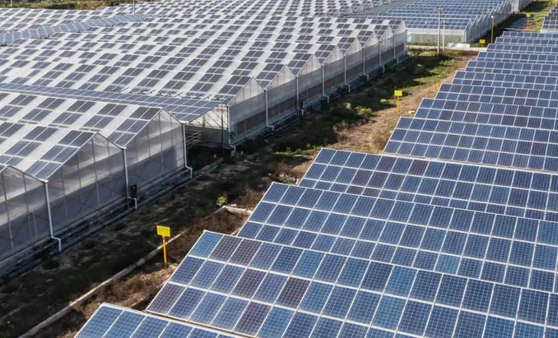 Solar infrastructure near rural estate buildings