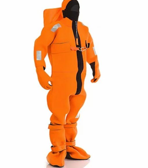 Prepared wetsuits and drysuits in a rental facility
