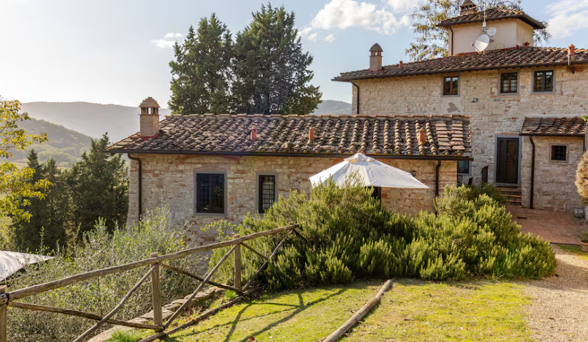 Terraced villa garden above the lake