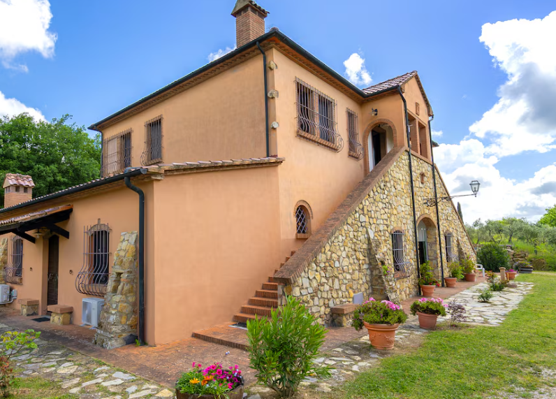 Loggia and pool at a Lake Como villa