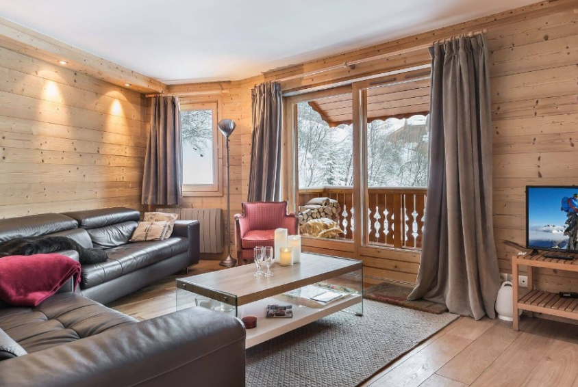 Alpine village of Morzine in winter